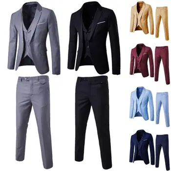 1 Комплект, строгий костюм, блейзер с длинным рукавом, брюки, блейзер в корейском стиле, брюки на молнии