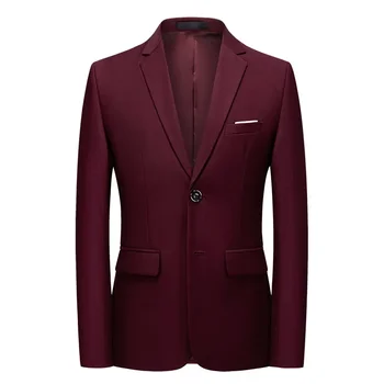 2023 Весенне-Осенний Новый Мужской Цельный костюм для бизнеса и отдыха, мужской Однотонный костюм на двух пуговицах, Пальто, Топ