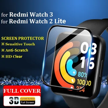 5ШТ 3D изогнутая мягкая защитная пленка для экрана Xiaomi Redmi Watch 3 Smart Watch с полным покрытием Защитная пленка для Redmi Watch 2 Lite