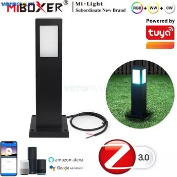 MiBoxer Zigbee 3,0 DC24V 9 Вт RGBCCT светодиодный Квадратный Светильник для Газона IP66 Водонепроницаемый Умный Внутренний Сад LA5-09S-ZL Tuya WiFi APP Control