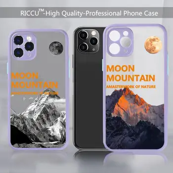 Moon Mountain Volcano North Чехол для телефона, красочный бампер, противоударный для iPhone 11 Pro Max 12 Mini XR X XS 8 7 Plus, фиолетовый чехол