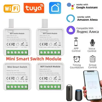 Tuya WiFi 1/2/3/4 gang Smart Switch Модуль с Двусторонним управлением Smart Life Умный Дом Работа с Alexa Google home Яндекс Алиса