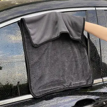 Безворсовая ткань, впитывающее автомобильное полотенце, Впитывающая ткань из микрофибры для мытья автомобиля без разводов, зеркального блеска, защищает краску Без ворса