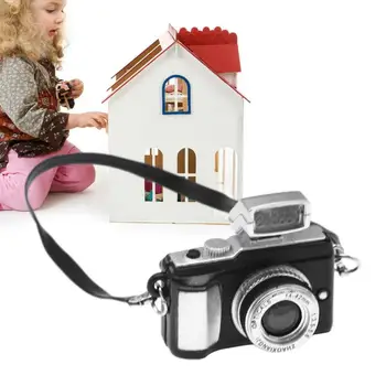 Винтажная камера, кукольный домик, Миниатюрная зеркальная камера, масштаб, Мини-модель винтажной камеры, Декорация, реквизит для фотосъемки, мини-украшение для камеры