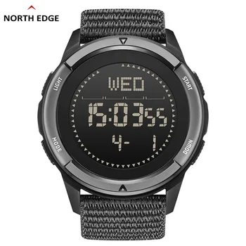 Мужские цифровые часы NORTH EDGE ALPS из углеродного волокна Shock Militray Sports Super Light Outdoor Compass