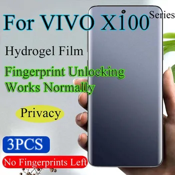 Мягкая Защитная Пленка X100Pro Для VIVO X100 Pro Privacy Hydrogel Film X100 Разблокировка Отпечатков пальцев Работает Нормально