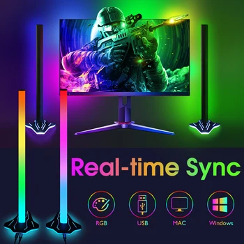 Новая цветовая синхронизация экрана монитора компьютера, интеллектуальное управление светодиодной подсветкой звукоснимателя, подсветкой фонового ритма ПК, подсветкой атмосферы киберспортивной игры