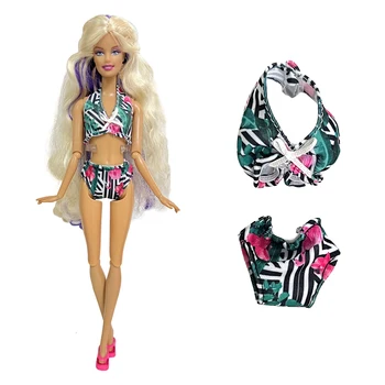 Новый летний костюм, модные купальники, купальник-бикини ручной работы, платье для косплея, Пляжная одежда для куклы Барби, аксессуары, игрушки