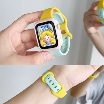 Популярный Тонкий Силиконовый ремешок для Apple Watch Band 49Ultra 8SE 41/45 мм с Резиновой петлей для Iwatch 38/42 40/44 мм 7 6 5 4 3 2 Браслет