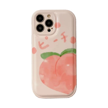 Прекрасный Персиковый Сочно-Розовый Чехол На Воздушной Подушке для iPhone 13 Pro Max Задняя Крышка Телефона для 12 11 Pro X XS XR 8 7 Plus SE 2020 Capa