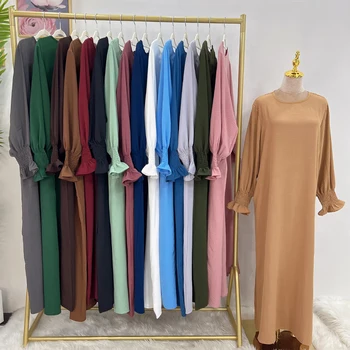 Скромные Абайи для Женщин, Мусульманское Платье для Молитвы на Праздник Рамадан, Турецкий Кафтан, Исламский Арабский Халат, Дубайский Кафтан, Свободная Женская Мусульманская Одежда