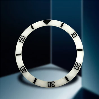 Сменный 38-миллиметровый белый керамический безель для 40-миллиметровой детали для ремонта часов с автоматическим управлением