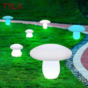 Уличные грибовидные газонные лампы TYLA с дистанционным управлением Белый солнечный свет 16 цветов Водонепроницаемый IP65 для украшения сада