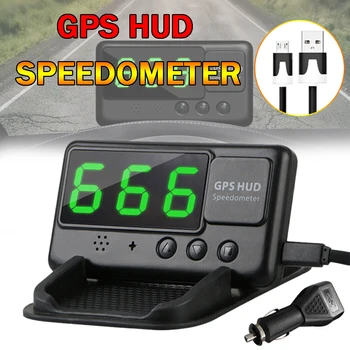 Универсальный автомобильный GPS-спидометр, предупреждающий о превышении скорости, дисплей HUD, сигнализация о превышении скорости, Автоэлектроника