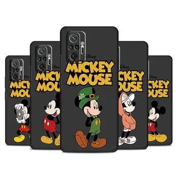 Черный чехол для Телефона Xiaomi Redmi Note 13 11 12 8 Pro 10 12S 10C 9S K40 13 Pro Plus 12C Мягкий чехол Disney Minnie Mickey Mouses