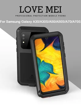 Чехол LOVE MEI Для Samsung Galaxy A30 A30S A50 A50S A70 A70S Мощная Металлическая Броня Противоударные Грязезащитные Водонепроницаемые Чехлы для телефонов A50 A70