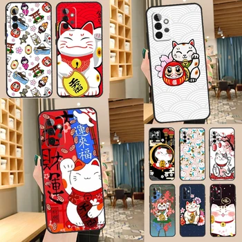 Японский чехол Lucky Cat Для Samsung Galaxy A14 A34 A54 A52 A32 A42 A22 A12 A51 A71 A13 A33 A53 A52S Чехол