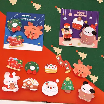 1 Шт Рождественская Наклейка Lytwtw's Sticky Notes Cute Kawaii Cartoon Клейкий Блокнот Для Заметок Канцелярские Принадлежности для Школы