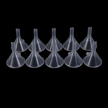 10 шт. прозрачных мини-воронок, небольших пластиковых бутылочек с бутылочным горлышком, инструмент для упаковки