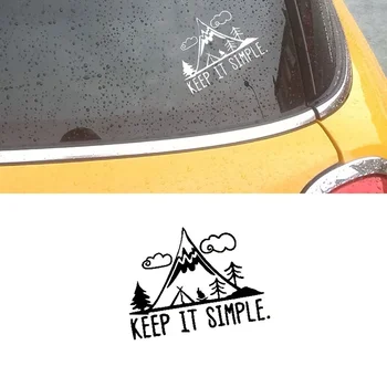 16,3 *12,4 см Наклейка для кемпинга Keep It Simple, автомобильные чехлы, креативные наклейки для мотоциклов