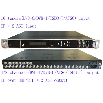 16-полосный модулятор dvb-s2 / S для ATSC catv, 16-полосный ATSC-тюнер для ATSC RF-модулятора, головное устройство телевизора для школы / больницы /отеля