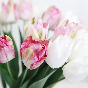 1шт ГОРЯЧИЙ Искусственный Цветок Тюльпана Real Touch Home Искусственные Шелковые Цветы Для Домашнего Украшения Свадебной Вечеринки flores artificiales