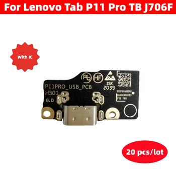 20 шт./лот USB Зарядное Устройство Док-станция Разъем Платы Порт Зарядки Гибкий Кабель Для Lenovo Tab P11 Pro TB J706F Xiaoxin Pad Pro (2021)