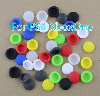 200 шт./лот для PlayStation 4 PS4 XboxOne, противоскользящая резьба, перекидной аналоговый джойстик, кнопка, Силиконовые защитные колпачки