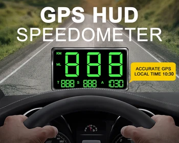 4,5-дюймовый автомобильный универсальный головной дисплей HUD, GPS-сигнализация о превышении скорости, статистика пробега, головной дисплей C80