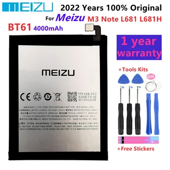 4000 мАч BT61 (L edition) Сменные Аккумуляторы Для Meizu Meizy M3 Note L681H L681 L-version Версия L Аккумулятор мобильного Телефона