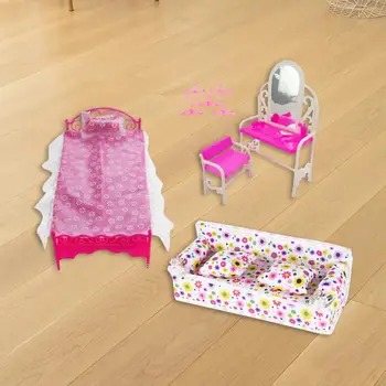 9шт. Аксессуары для кукольной мебели в масштабе 1: 6, мини-модель для ролевых игр, вешалки для одежды для спальни, Кукольный домик, игрушка для декора гостиной
