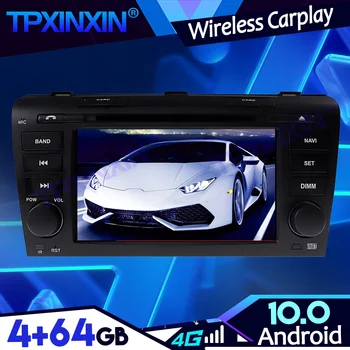 Android 10,0 4 + 64G PX6 IPS Carplay Для Mazda 3 2003-2009 Автомобильный Магнитофон Мультимедийный Плеер Головное Устройство Навигации GPS Авторадио