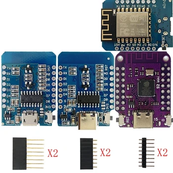 D1 Mini TYPE-C/MICRO ESP8266 ESP-12F CH340G V2 USB D1 Mini WIFI Плата Разработки D1 Mini NodeMCU Lua IOT Плата 3,3 В С Выводами