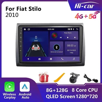 Hi Car Android Автомагнитола для Fiat Stilo 2010 GPS 2din 4G LTE Мультимедийный Видеоплеер Головное Устройство Радио Стерео Беспроводной Carplay