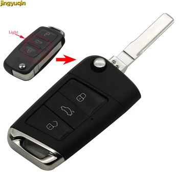 Jingyuqin 3B Upgrade Flip Remote Key Shell Для Volkswagen VW Golf 4 5 6 7 Jetta Passat CC Tiguan Polo Beetle Touran Bora Skoda