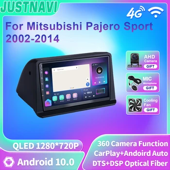 JUSTNAVI QLED Автомагнитола Для Mitsubishi Pajero Sport 2002-2014 Android Мультимедийный Видеоплеер GPS DSP Навигация Carplay 2 Din