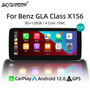 Автомобильный радиоприемник Мультимедийный плеер Android 12 для Mercedes Benz GLA Class 2013-2015 CarPlay GPS Навигация 4G WiFi BT Экран 1920 * 720