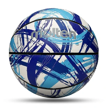 Баскетбольные мячи официального размера Molten 7 Износостойких высокоэластичных полиуретановых материалов Для тренировок в помещении и на открытом воздухе Мужской баскетбол