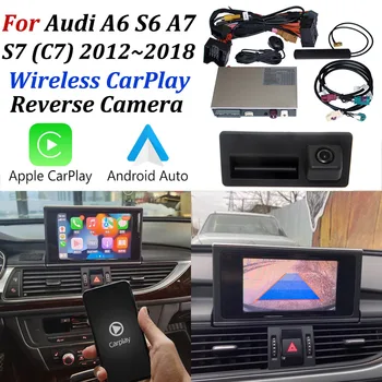 Беспроводной CarPlay для Audi A6 A7 S6 S7 2012 ~ 2018 Car Play Android Автоматическое Зеркало Заднего Вида и HD Камера Ночного Видения Заднего Вида