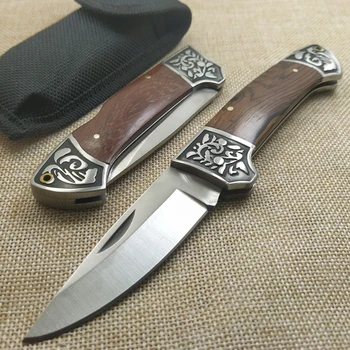 Дамасский складной нож с лезвием Карманный нож для выживания Стальное лезвие Уличные инструменты Охотничьи EDC Ножи Походный универсальный карманный нож