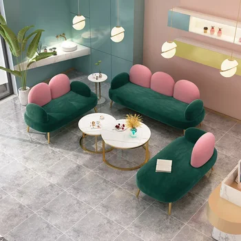 Диван Loveseat Европейский простой офисный прием салон красоты диван для отдыха