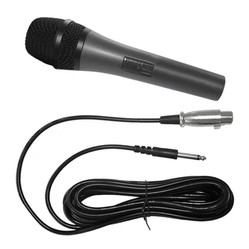 Динамический микрофон с переключателем включения и выключения Проводной караоке-микрофон для исполнения вокальной музыки