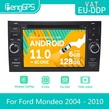 Для Ford Mondeo 2004-2010 Android Автомобильный Радиоприемник Стерео DVD Мультимедийный Плеер 2 Din Авторадио GPS Navi PX6 Блок Сенсорного Экрана