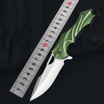 Зеленая Алюминиевая Ручка Открытый Кемпинг 3CR13 Лезвие Охотничий Инструмент Складной Нож Скалолазание Самооборона Карманное Тактическое Снаряжение
