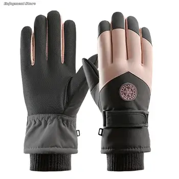 Зимние лыжные перчатки, женские теплые Мужские Мотоциклетные перчатки, снаряжение для верховой езды, Ветрозащитные водонепроницаемые перчатки с сенсорным экраном.