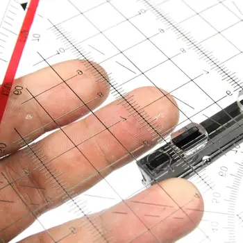 Измерительная линейка с ручкой Прочный и портативный инструмент для каждого художника, рисующего треугольную линейку