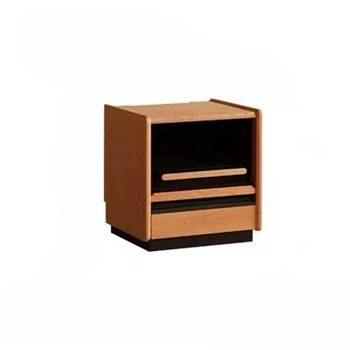 Индивидуальный прикроватный столик из твердой деревянной каменной доски, интеллектуальная прикроватная тумбочка без подзарядки, небольшое устройство для хранения вещей и шкаф для хранения вещей