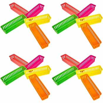 Классный органайзер для карандашей, корзинка для карандашей или корзина для карандашей, разные цвета, случайные расцветки (20 упаковок)