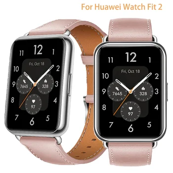 Кожаный ремешок для Huawei Watch Fit 2, сменный ремешок для умных часов, спортивный браслет, аксессуары для ремешка для часов correa Fit 2