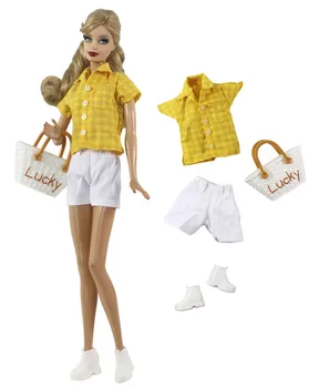 Комплект одежды/ топ + шорты + сумка + обувь/ 30 см кукольная одежда осенняя одежда Для 1/6 Xinyi FR ST Кукла Барби/подарок для девочек